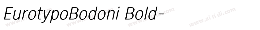 EurotypoBodoni Bold字体转换